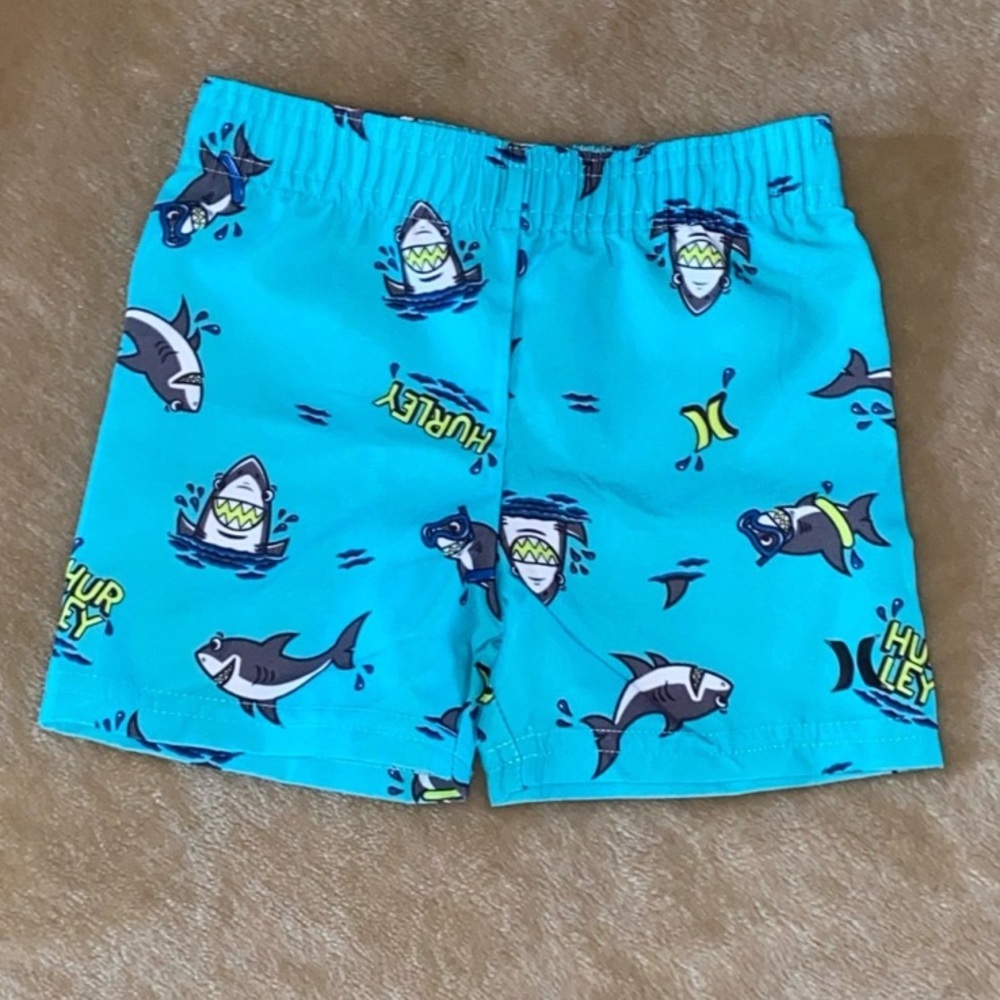 Hurley Kids Blue Shark Print Shorts